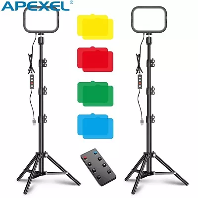 APEXEL 2PCS Pocket RGB 3300K-5600K LED Video Light Photography Fill Lamp VLog • $69.99