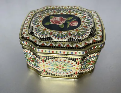 George W. Horner & Co Tin Toffee Box Floral England Vintage Collectible Antique • $29.99