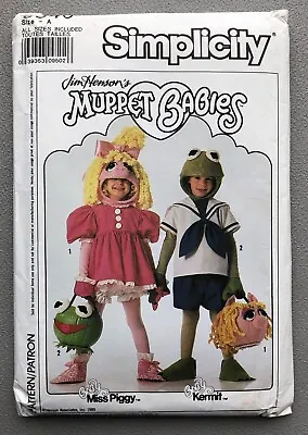 Vintage SIMPLICITY MISS PIGGY & KERMIT Children's Costume SEWING PATTERN 9346 • £17.99