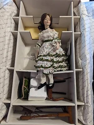 $69.95 • Buy TheDanbury Mint Norman Rockwell's  The Sampler Porcelain Doll Original Box- EUC