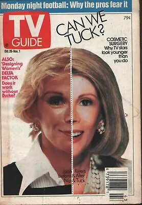 TV Guide - Oct 26 1991 - Joan Rivers - Monday Night Football - Cosmetic Surgery • £9.90
