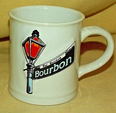 New Orleans Mug Bourbon Street Rue Light Lamp Coffee Tea Cup Raised Graphic La* • $25.27