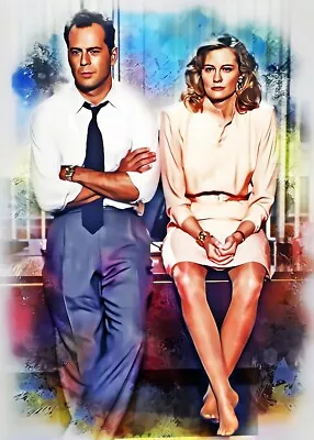 Bruce Willis & Cybill Shepherd  Movie Star  1/5  ACEO Art Print Card By.Marci • $9.99