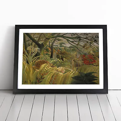 Tiger In A Tropical Storm By Henri Rousseau Wall Art Print Framed Canvas Picture • £29.95