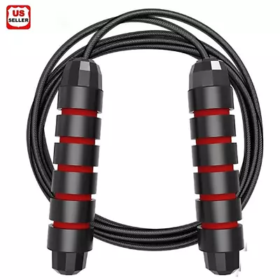 Jump Rope Gym Aerobic Exercise Boxing Skipping Adjustable Bearing Speed Fitness • $2.99