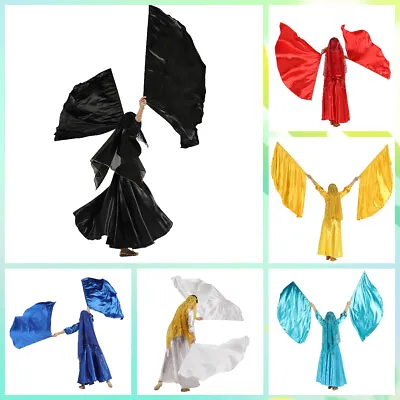 1 Pairs Elliptic Worship Flags For Dance Praise Church Flags With Scalable Rod • $9.87