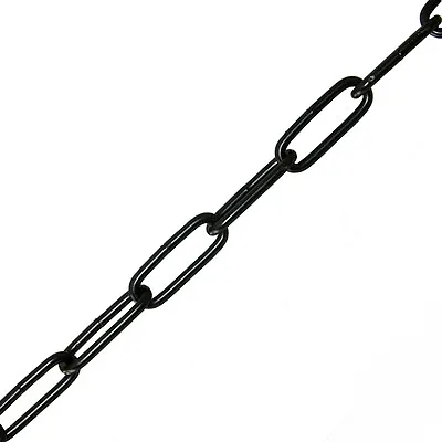 24 X 5 X 2.5mm Steel Black Plated Finish Short Link Chain MRL 30kg Per Metre • £3.98