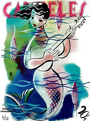 10959.Decoration Poster.Home Interior.Wall Art Decor.Mermaid Playing Guitar • $19