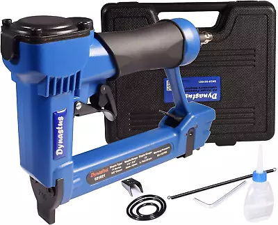 Pneumatic Upholstery Staple Gun 22 Gauge 3/8  Wide Crown Air Stapler Kit W/ Case • $43.99