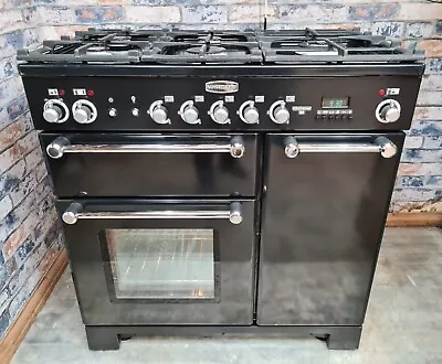 Rangemaster Kitchener 90 Black Dual Fuel - DELIVERY AVAILABLE • £790