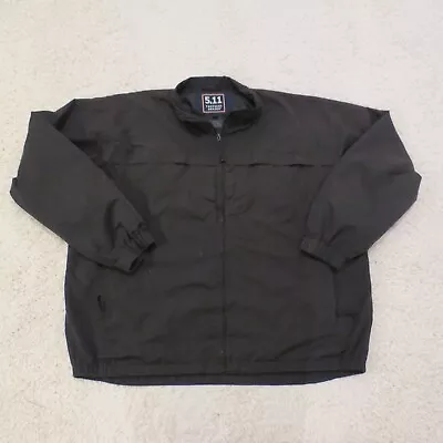 5.11 Tactical Jacket Mens 2XL XXL Black Windbreaker Utility Full ZIp • $24.99