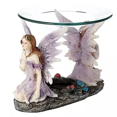 Flower Fairy Oil Wax Melt Burner Glass Dish Home Fragrance Aromatherapy Ornament • £7.95