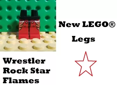 LEGO Legs Wrestling Tights Flames Red Gold Macho Nacho Libre Rock Star Rocker • $2.69