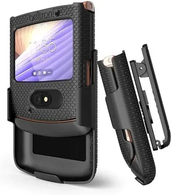 Hard Case Cover + Belt Clip Holster Combo For Motorola RAZR 5G Flip Phone (2020) • $14.95