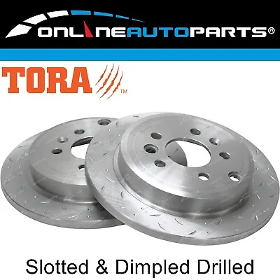 Rear Slotted + Drilled Disc Brake Rotors For Ford Falcon BA BF 02~12 XT XR6 XR8 • $109.95