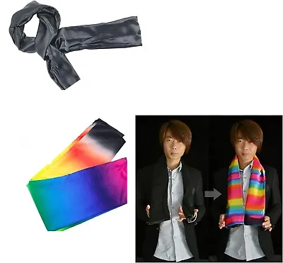 5PCS Change Color Scarf Magic Trick Black To Rainbow Professional Magician Trick • $36