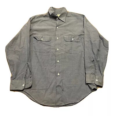 $36 • Buy Vintage 70s Big Mac Chambray Work Shirt Mens XL