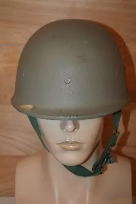 M1 Helmet Liner Late Vietnam Repainted Original With Chin Strap & Nape Neck Band • $69.95