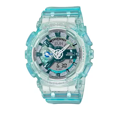 Casio G-Shock Analog Digital Transparent Turquoise Women's Watch GMAS110VW-2A • $149.94