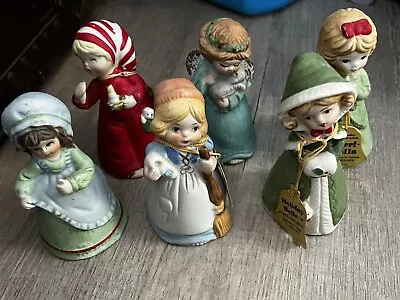 VTG Lot Of 6 Jasco Hand Bells Figurines  Merri-Bells • $25