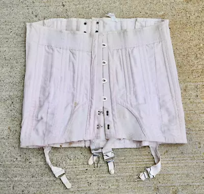 Vintage 50's Girdle Corset Light Pink Size 36 Mid Century • $116.99