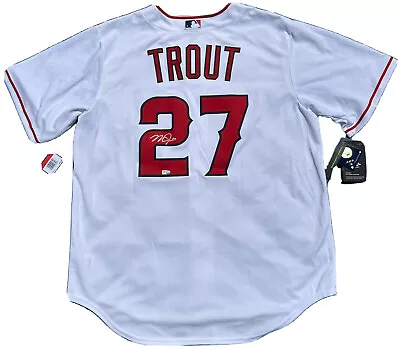 LA Angels #27 MIKE TROUT Signed Autographed NIKE REPLICA MLB Baseball Jersey PSA • $719.99