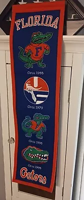 University Of Florida Gators NCAA Heritage Banner Embroidered Wool 32  X 8  Wall • $19.95