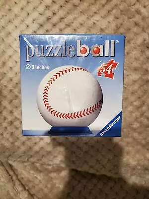 $19.99 • Buy Ravensburger 3D Puzzle Ball 54 Piece Baseball 2015 3 Inches Factory Sealed