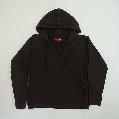 Merona Hoodie Sweatshirt Top Shirt Size Large Casual Hooded Split V-neck • $19.09