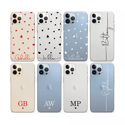 Personalised Case For IPhone 14 13 PRO MAX XR 12 7 SE Phone Clear Cover Back • £6.29