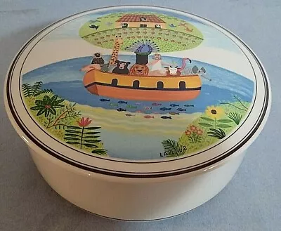 Villeroy & Boch Design Naif Noah's Ark 6  Round Ceramic Trinket Box • $30.31