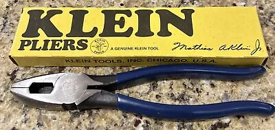 Klein Tools D213-9NE - 9-1/2”  HIGH Leverage Lineman's Pliers NOS NEW • $34.56