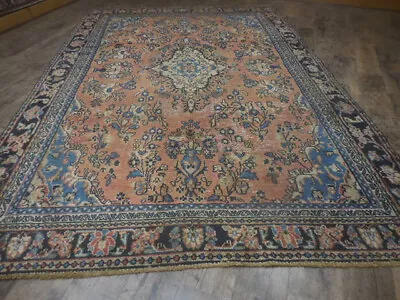 Turkish Vintage Rug Farmhouse Handmade Wool Oriental Geometric Rug 6.2x9.1 Ft • $0.99