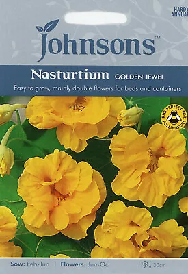 Johnsons Flower Seed Nasturtium Golden Jewel Seed • £2.76