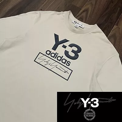 Y-3 Japanese Designer Long Sleeve Signature Print T Shirt • £27.99