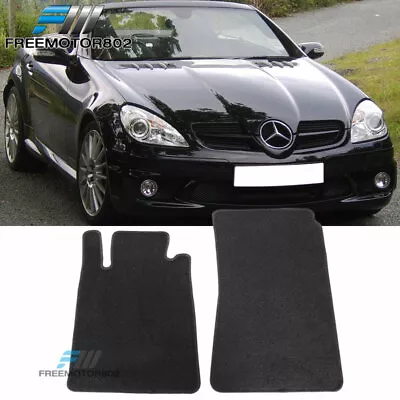 Fit 05-10 Mercedes Benz SLK Nylon Floor Mats Carpets 2PC Black • $41.99
