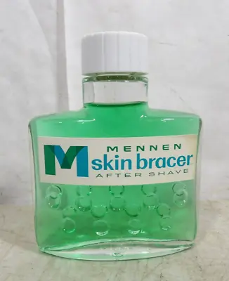 Vintage 1960s Original Mennen Skin Bracer After Shave 2oz Glass Bottle NOS New • $18