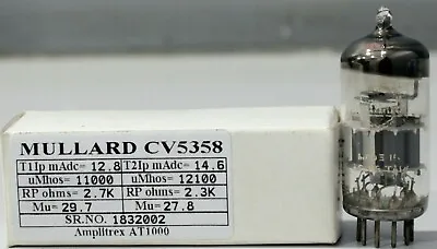 ECC88 CV5358 6DJ8 Mullard  O  Getter Made In Gt.Britain Amplitrex Tested • $118
