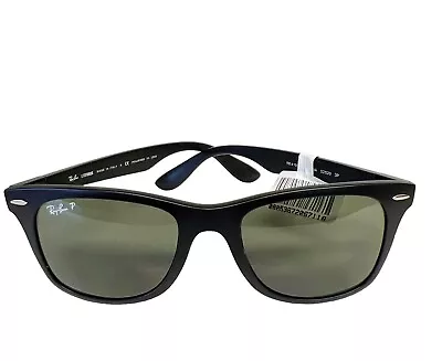 Ray Ban RB 4195 601-S/9A Wayfarer Liteforce Sunglasses Black / Green Polarized  • $100