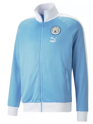 Puma Manchester City Men's Soccer Full Zip Light Blue Jacket Jersey XL Man City • $55
