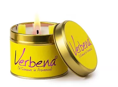 Lily Flame Verbena Scented Tin Candle  35 Hour Burn Time💛Cruelty Free Vegan💛 • £7.95