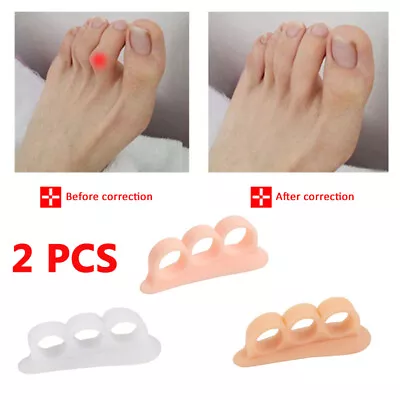 $2.37 • Buy 2 PCs Soft Claw Hammer Foot Toe Gel Pads Separators Crest Straightener Stretcher