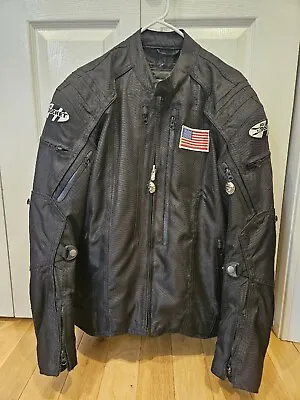 JOE ROCKET Padded Lined Motorcycle Riding Bike Jacket Black Men's Medium • $76.49