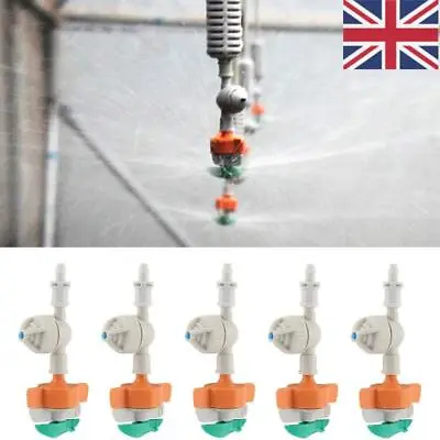 5pcs Rotary Sprinkler With Antidrip Hanging Sprayer Garden Irrigation Micro Drip • £6.21