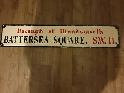Original LONDON Street Sign Battersea Square SW11 • £299