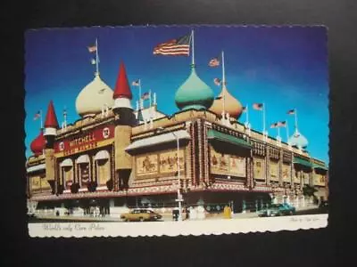 Railfans2 498) Postcard Mitchell South Dakota 1972 Corn Palace Festival Bldg • $2.95