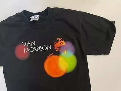 Vintage 1999 Van Morrison Back On Tour Short Sleeve T Shirt Med Black • $33.99