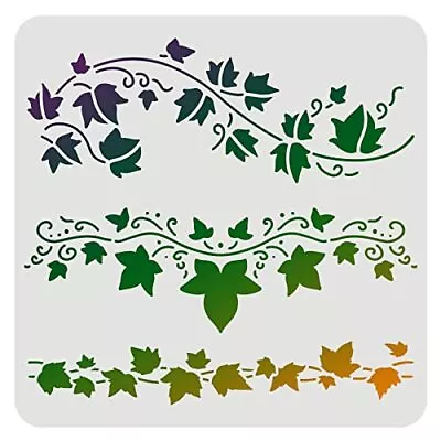 FINGERINSPIRE Ivy Stencil 11.8x11.8 Inch Classic Wall Border Leaf Stencils Fo... • $8.89