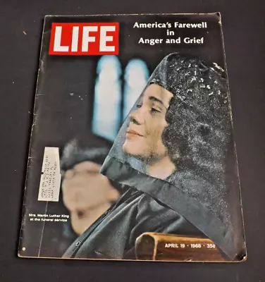 Life Magazine April 19 1968 Featuring Funeral Of Martin Luther King • $8