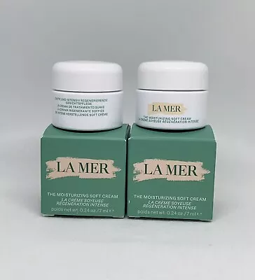 2 X La Mer The Moisturizing Soft Cream 0.24oz / 7ml Each Total 14ml New • $45.99